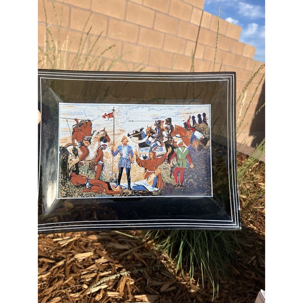 VTG Manual Acosta 1962 Las Cruces NM First National Bank Mural Glass Ashtray